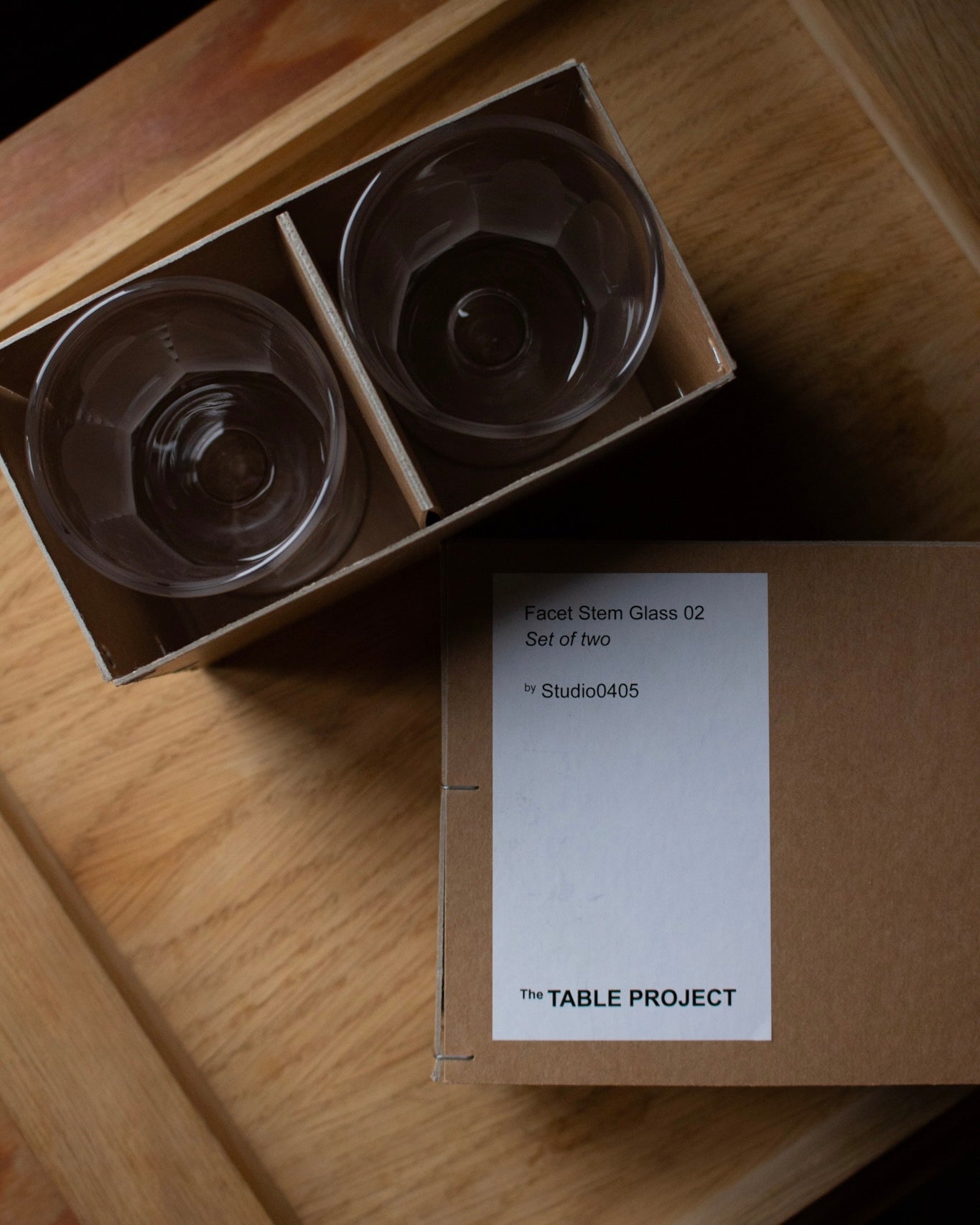 Facet Stem Glass 02 Set of two<br>The Table Project