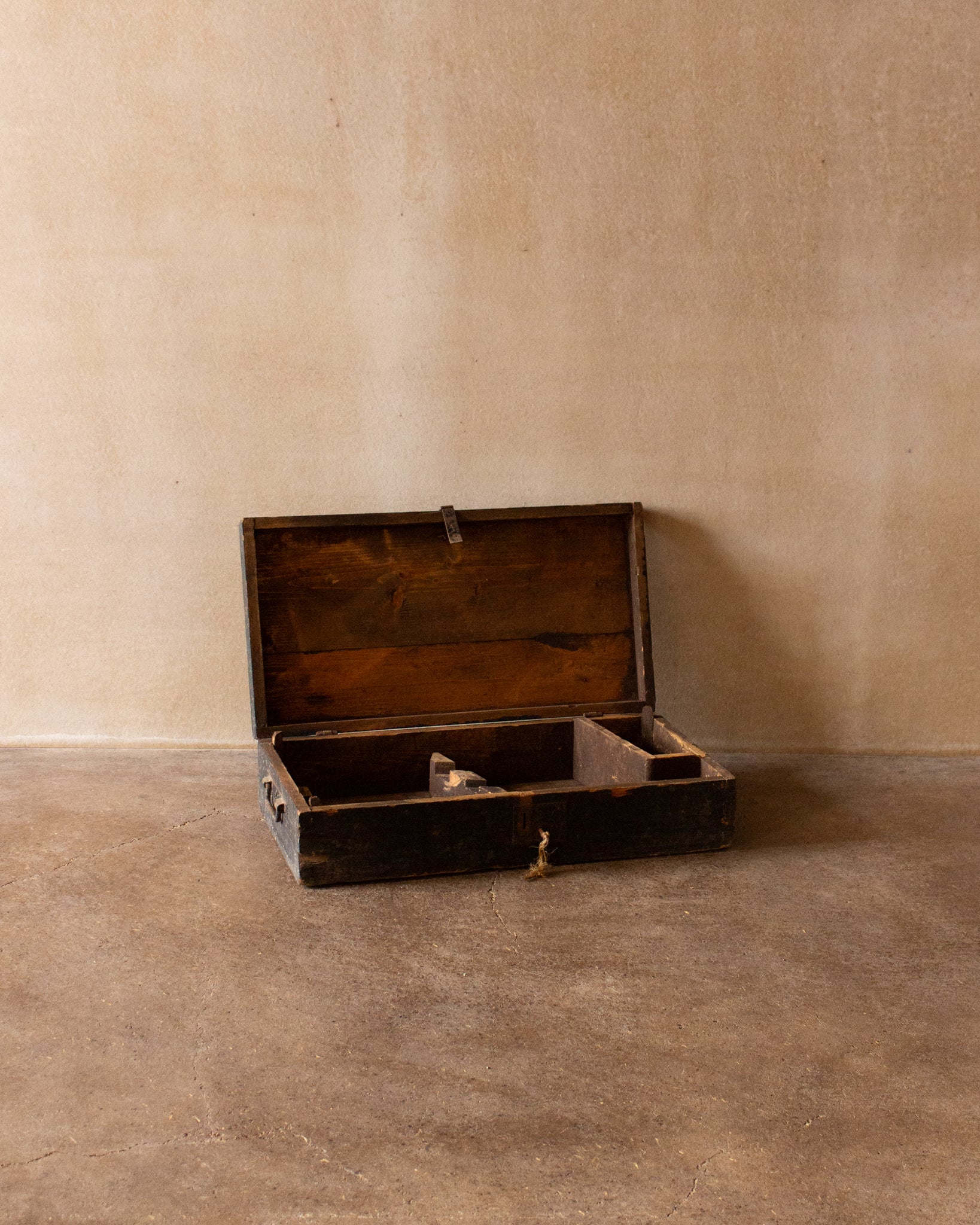 Wooden carpenter’s toolbox