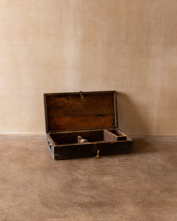 Wooden carpenter’s toolbox