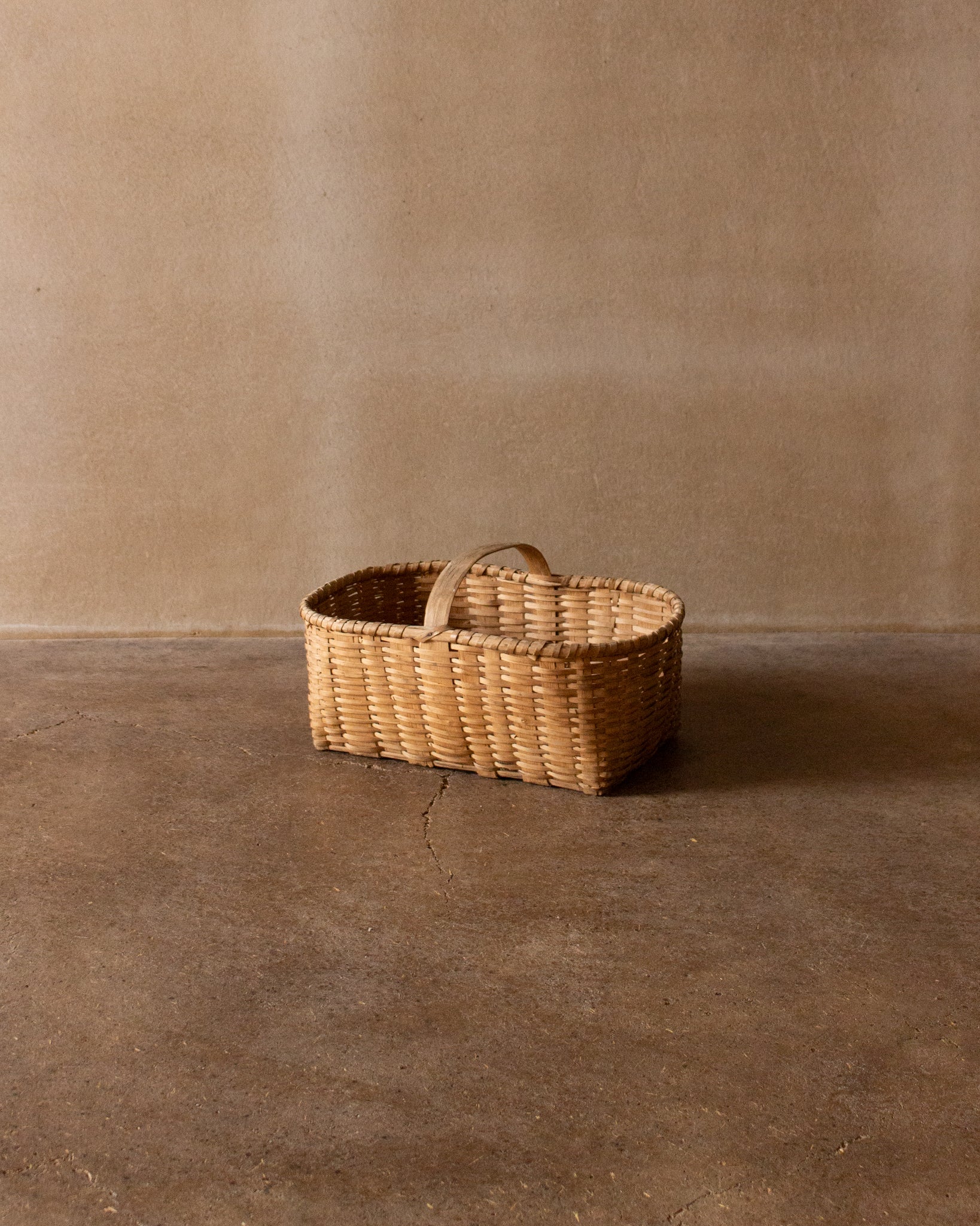Handwoven wicker basket