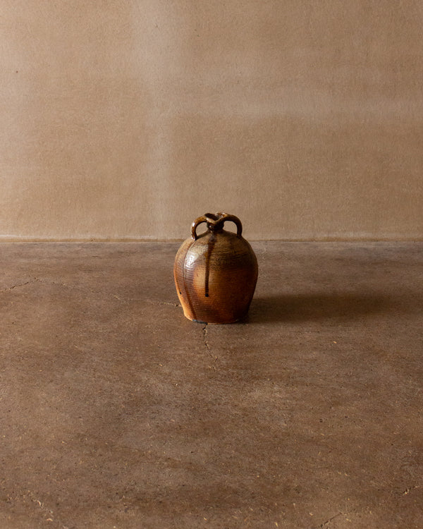 Two-handled stoneware jug