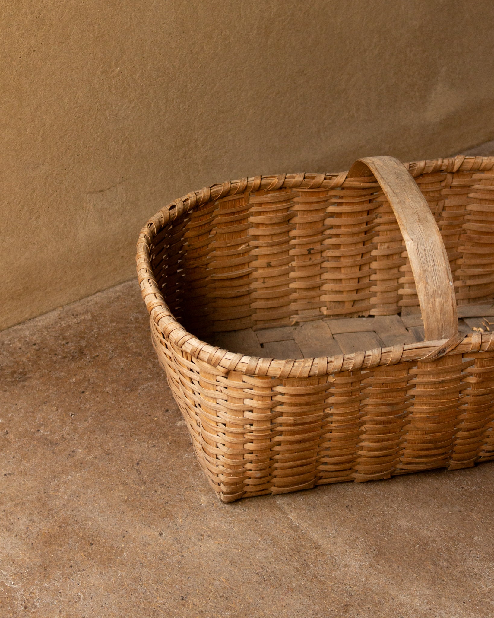 Handwoven wicker basket
