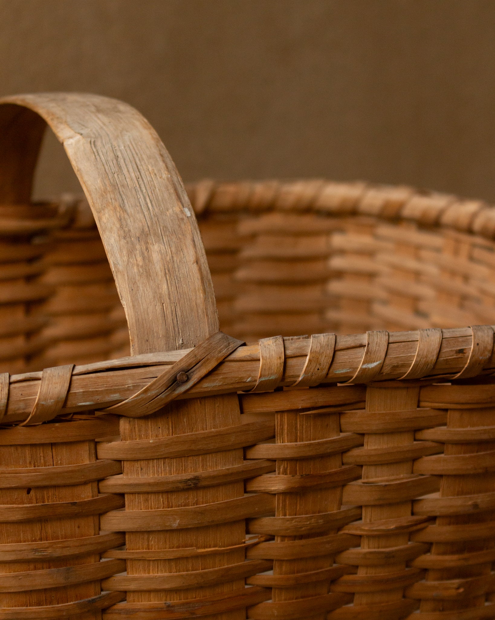 Handwoven wicker basket