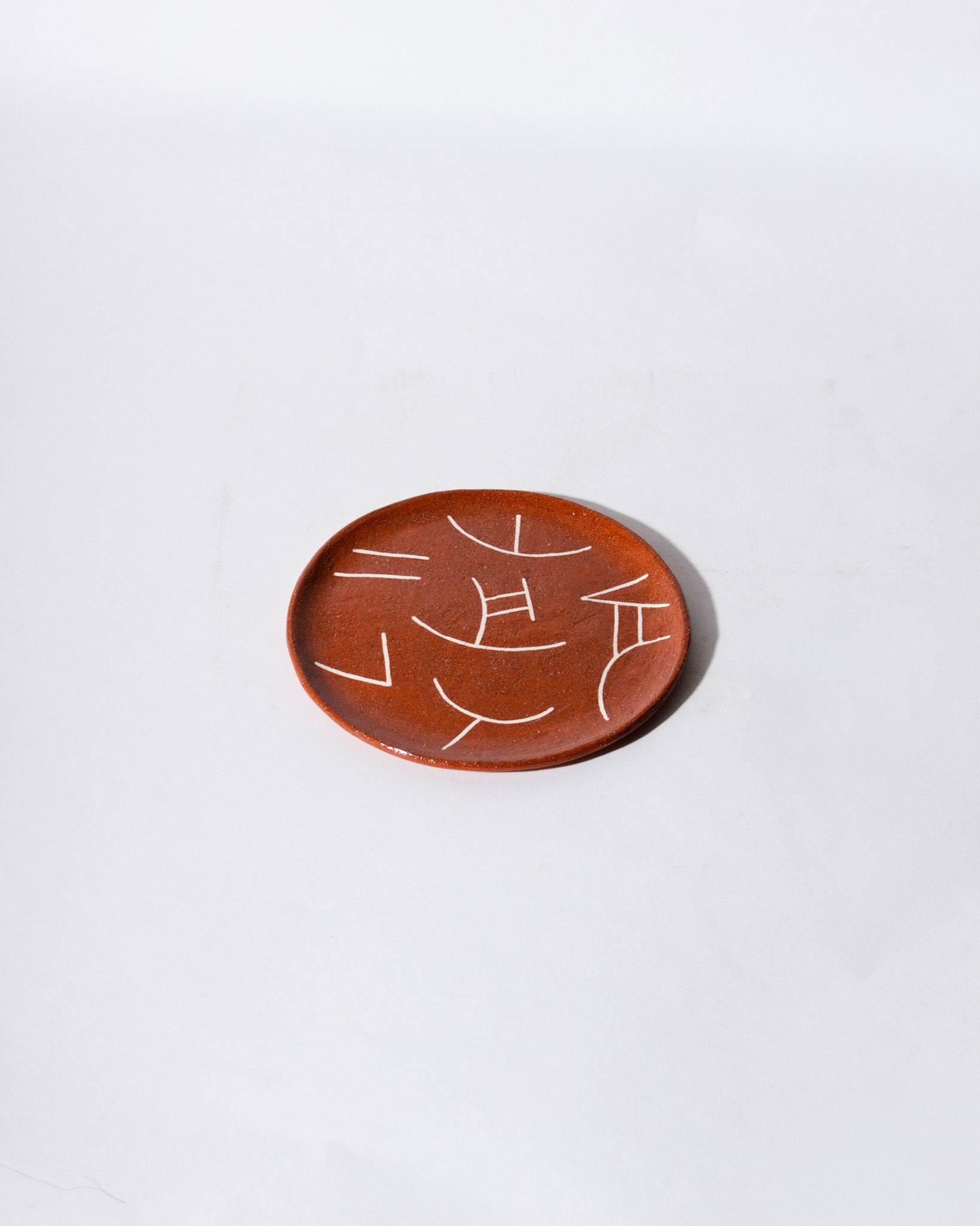 INLAID terracotta stoneware small plate<br>Lydia