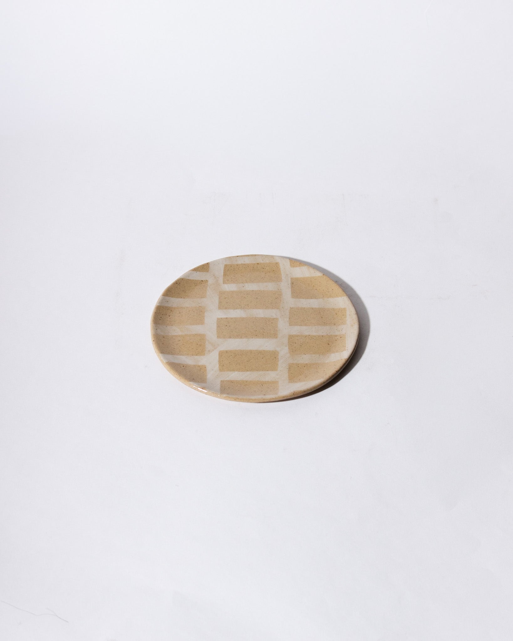 HAAR white inlaid stoneware small plate<br>Lydia