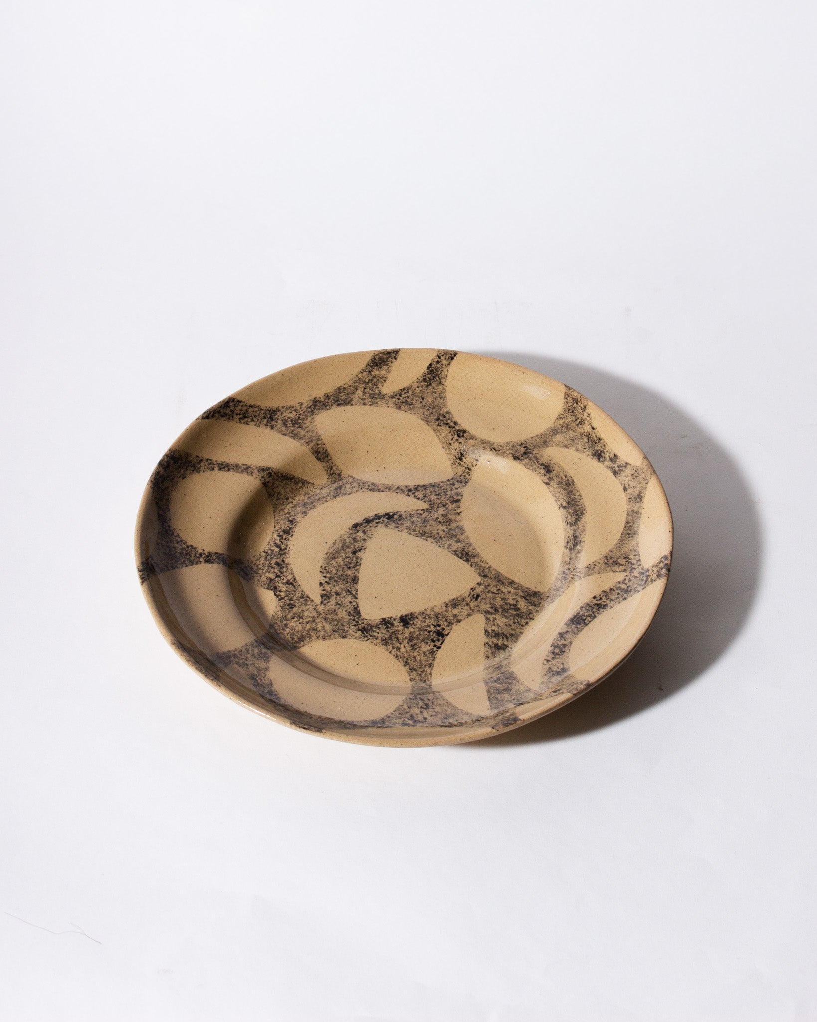 Stippled shapes stoneware serving dish<br>Lydia
