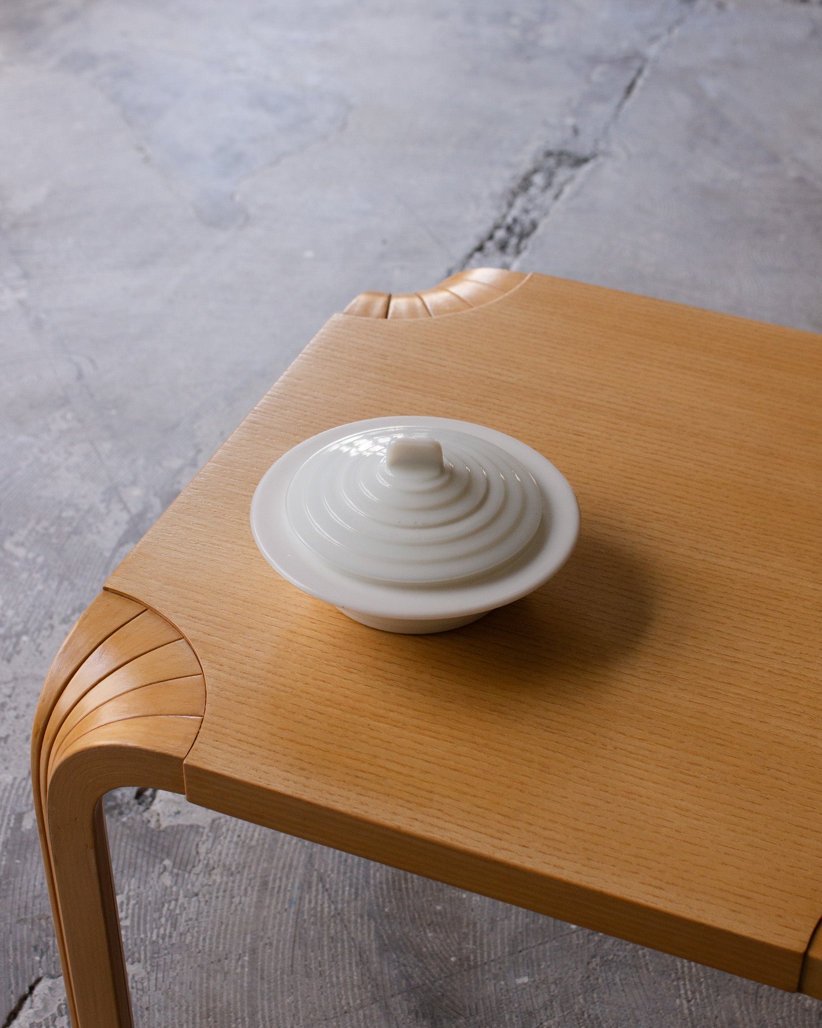 Rare Opaline Glass Butterdish<br>Artek