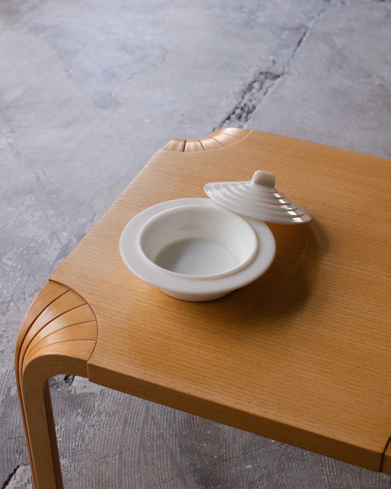 Rare Opaline Glass Butterdish<br>Artek