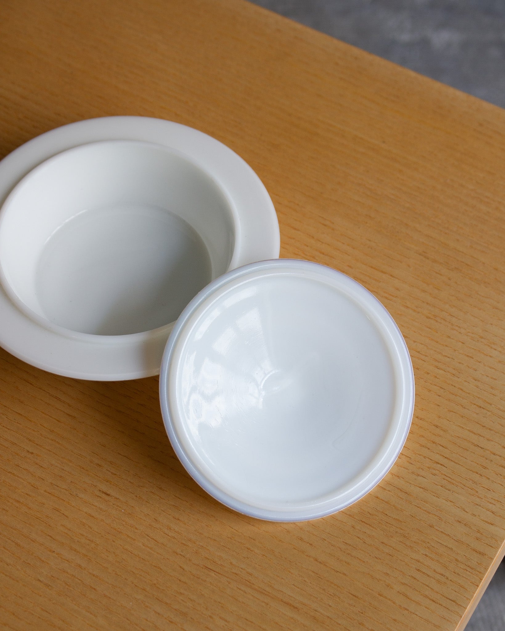 Rare Opaline Glass Butterdish<br>Artek